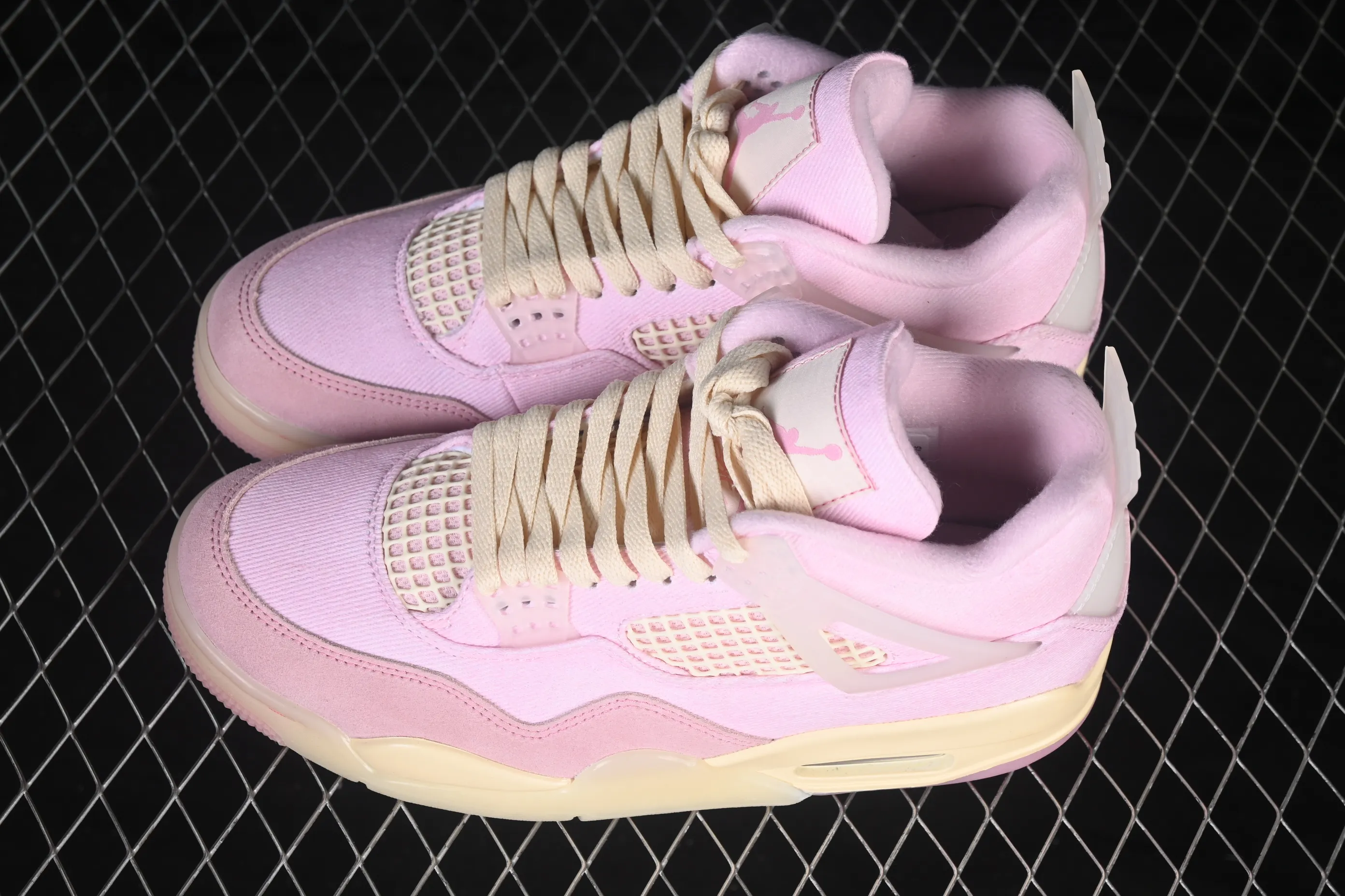 All categories Air Jordan Jordan series basketball shoes Air Jordan 4 TK version Air Jordan 4 Retro "Iced Carmine" AJ4 Jordan 4 denim ice plum powder replica basketball shoes IB6716-600